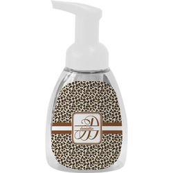 Leopard Print Foam Soap Bottle - White (Personalized)
