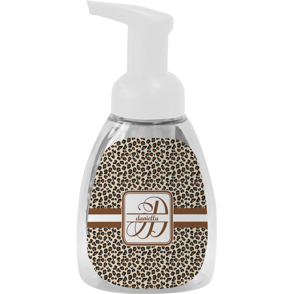 Custom Leopard Print Foam Soap Bottle - White (Personalized)