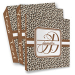 Leopard Print 3 Ring Binder - Full Wrap (Personalized)