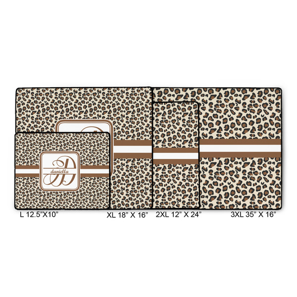Leopard Print Gaming Mats - SIZE CHART