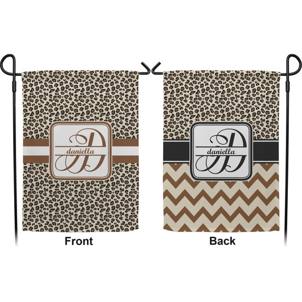 Leopard Print Garden Flag - Double Sided Front and Back