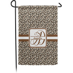 Leopard Print Small Garden Flag - Single Sided w/ Name and Initial