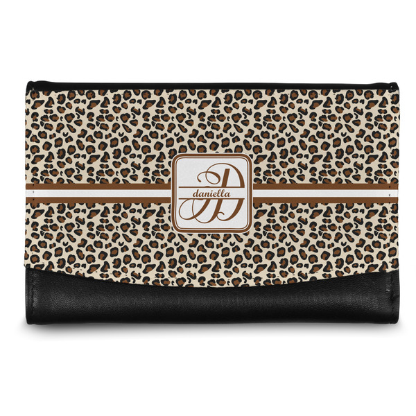 Custom Leopard Print Genuine Leather Women's Wallet - Small (Personalized)
