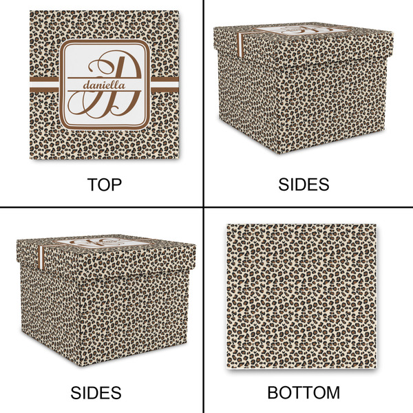 Leopard Print Gift Boxes with Lid - Canvas Wrapped - Medium - Approval