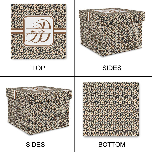 Leopard Print Gift Boxes with Lid - Canvas Wrapped - X-Large - Approval