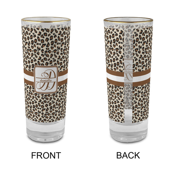 Leopard Print Glass Shot Glass - 2 oz - Single - APPROVAL