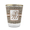 Leopard Print Glass Shot Glass - With gold rim - FRONT
