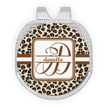 Leopard Print Golf Ball Marker - Hat Clip - Silver
