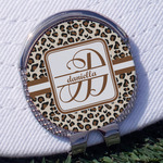 Leopard Print Golf Ball Marker - Hat Clip