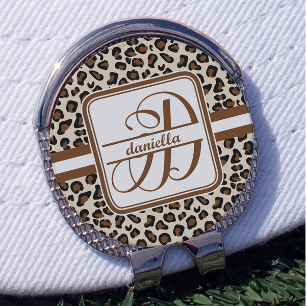 Custom Leopard Print Golf Ball Marker - Hat Clip