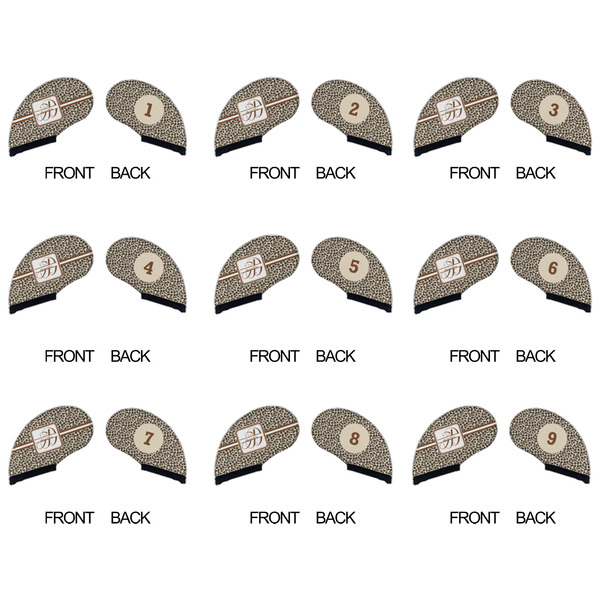 Leopard Print Golf Club Covers - APPROVAL (set of 9)