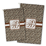 Leopard Print Golf Towel - Poly-Cotton Blend w/ Name and Initial