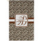 Leopard Print Golf Towel - Poly-Cotton Blend - Small w/ Name and Initial