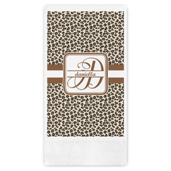 Leopard Print Guest Napkins - Full Color - Embossed Edge (Personalized)
