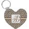 Leopard Print Heart Keychain (Personalized)