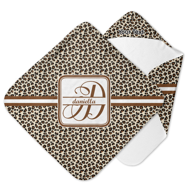 Custom Leopard Print Hooded Baby Towel (Personalized)