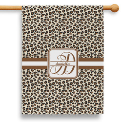 Leopard Print 28" House Flag - Single Sided (Personalized)