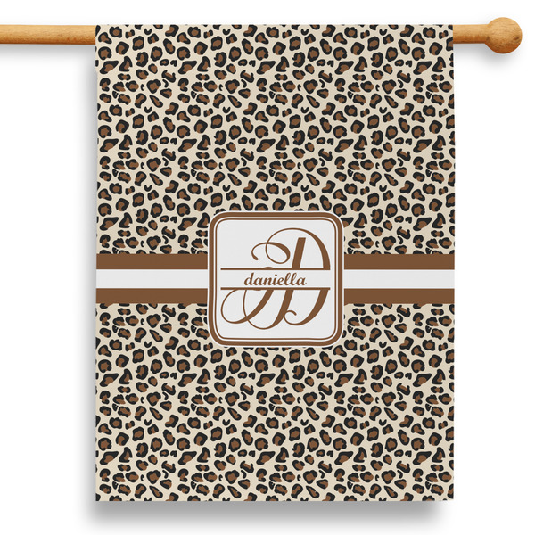 Custom Leopard Print 28" House Flag (Personalized)