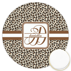 Leopard Print Printed Cookie Topper - 3.25" (Personalized)