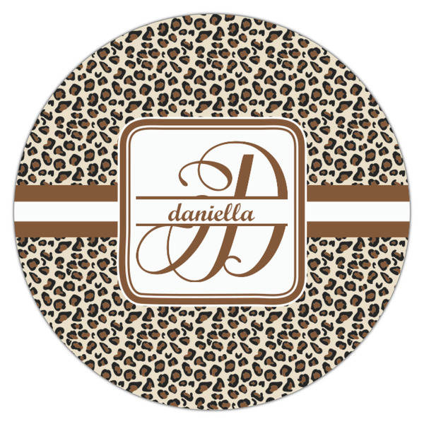 Leopard Print Icing Circle - Small - Single