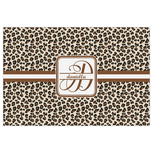 Leopard Print Indoor / Outdoor Rug - 4'x6' - Front Flat