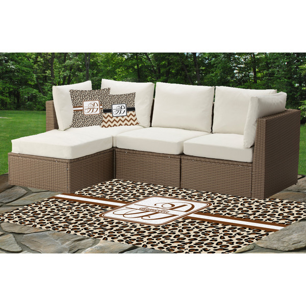 Leopard Print Outdoor Mat & Cushions