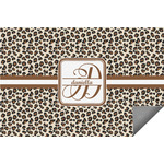 Leopard Print Indoor / Outdoor Rug - 6'x8' w/ Name and Initial