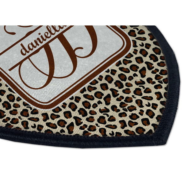 Leopard Print Iron on Shield 3 Detail