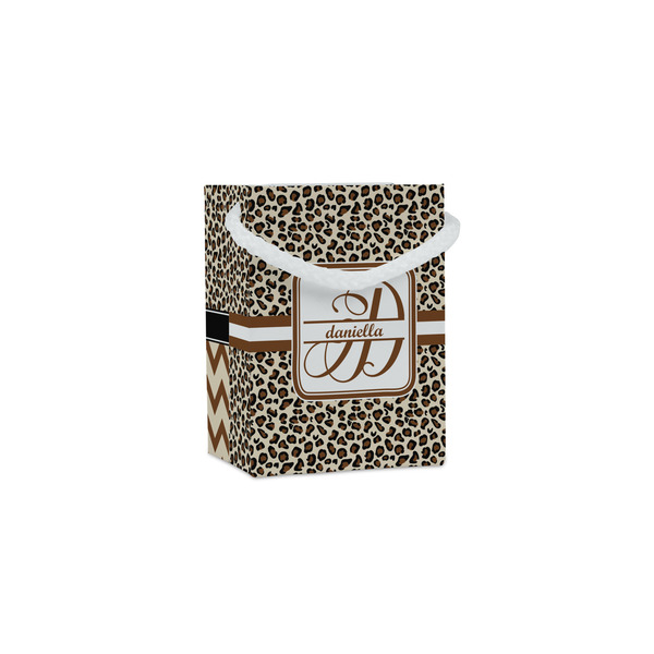 Custom Leopard Print Jewelry Gift Bags - Gloss (Personalized)