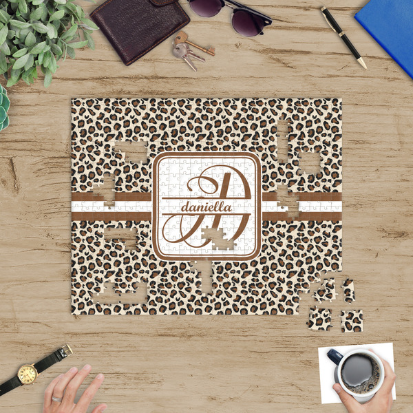 Leopard Print Jigsaw Puzzle 500 Piece - In Context