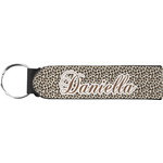 Leopard Print Neoprene Keychain Fob (Personalized)