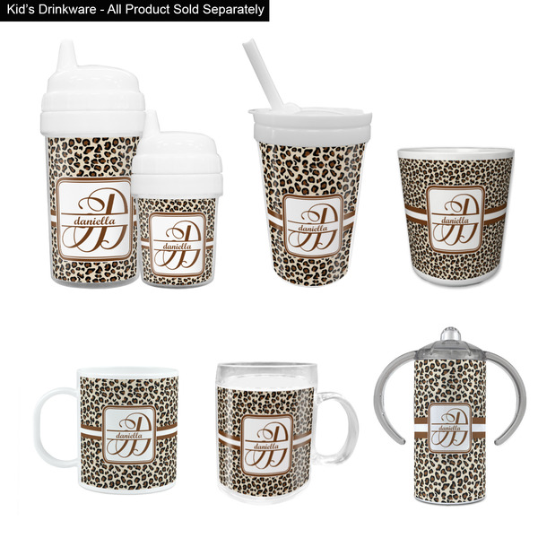Leopard Print Kid's Drinkware - Customized & Personalized