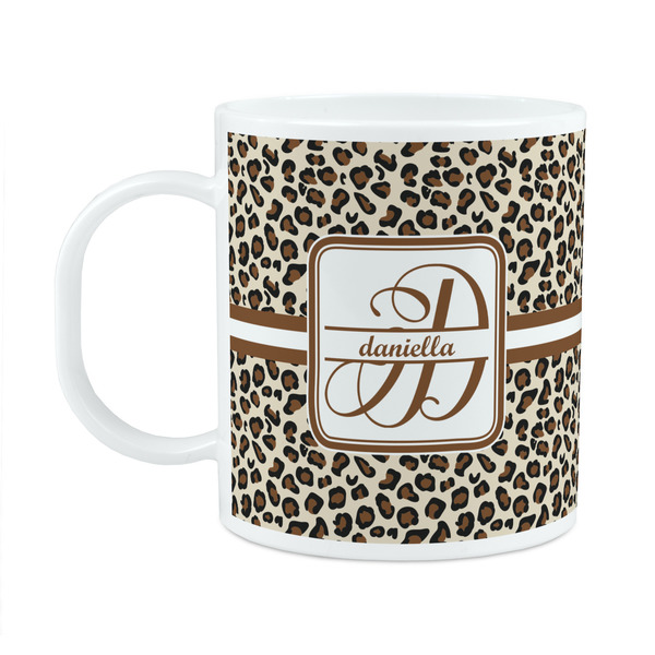 Custom Leopard Print Plastic Kids Mug (Personalized)