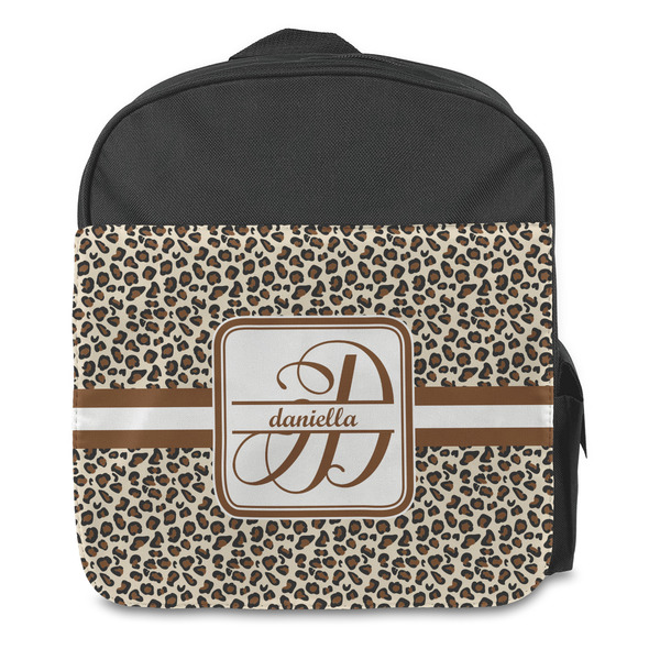 Leopard Print Kids Backpack - Front