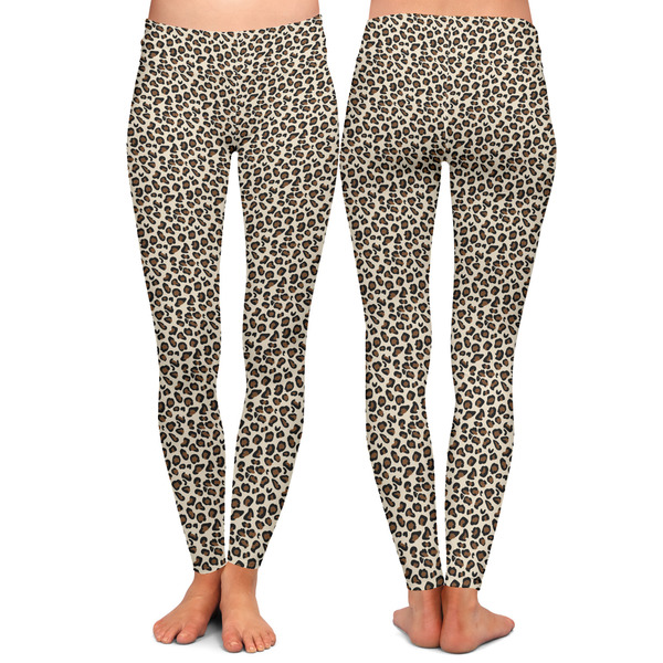 Leopard Print Ladies Leggings - Front and Back