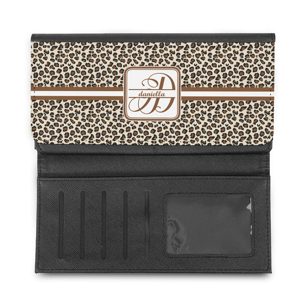 Leopard Print Ladies Wallet - Half Way Open