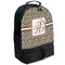 Leopard Print Large Backpack - Black - Angled View