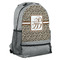 Leopard Print Large Backpack - Gray - Angled View