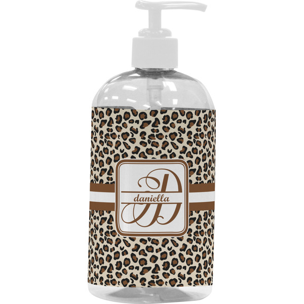 Leopard Print Large Liquid Dispenser (16 oz) - White