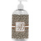 Leopard Print Plastic Soap / Lotion Dispenser (16 oz - Large - White) (Personalized)