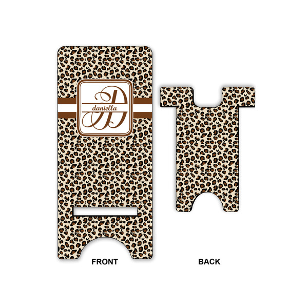 Leopard Print Large Phone Stand - Front & Back