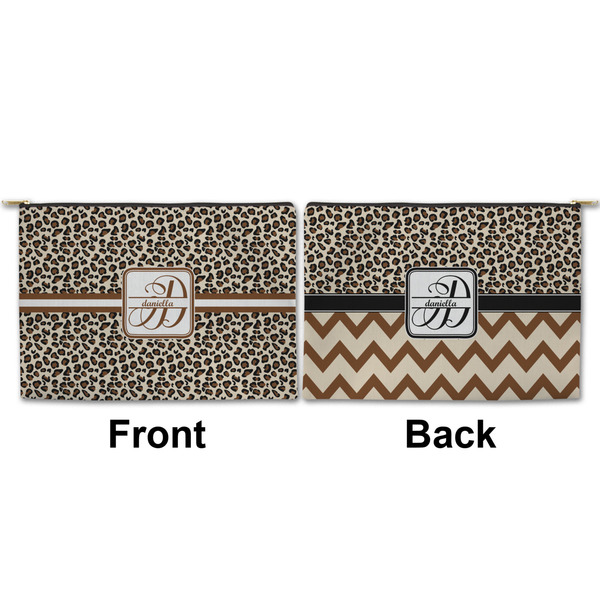 Leopard Print Large Zipper Pouch Approval (Front and Back)