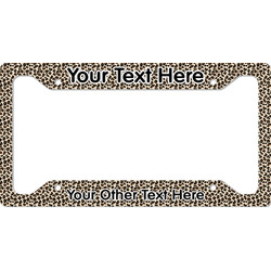 Leopard Print License Plate Frame - Style A (Personalized)