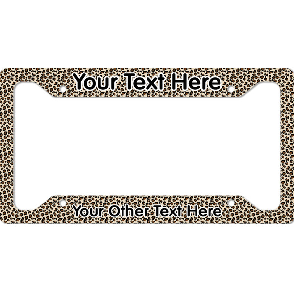 Custom Leopard Print License Plate Frame - Style A (Personalized)