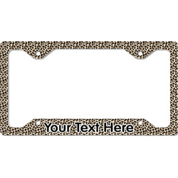 Leopard Print License Plate Frame - Style C (Personalized)