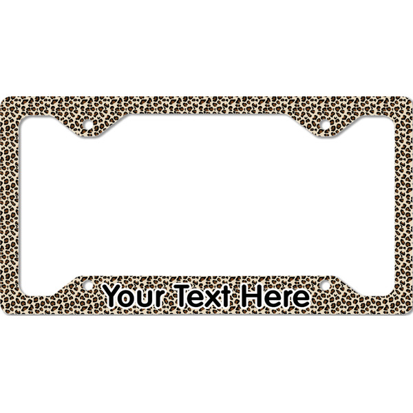 Custom Leopard Print License Plate Frame - Style C (Personalized)