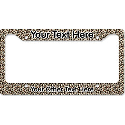 Leopard Print License Plate Frame - Style B (Personalized)