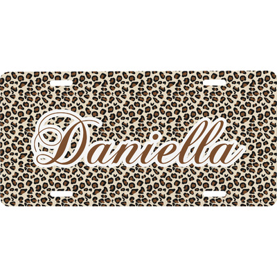 Leopard Print Front License Plate (Personalized)
