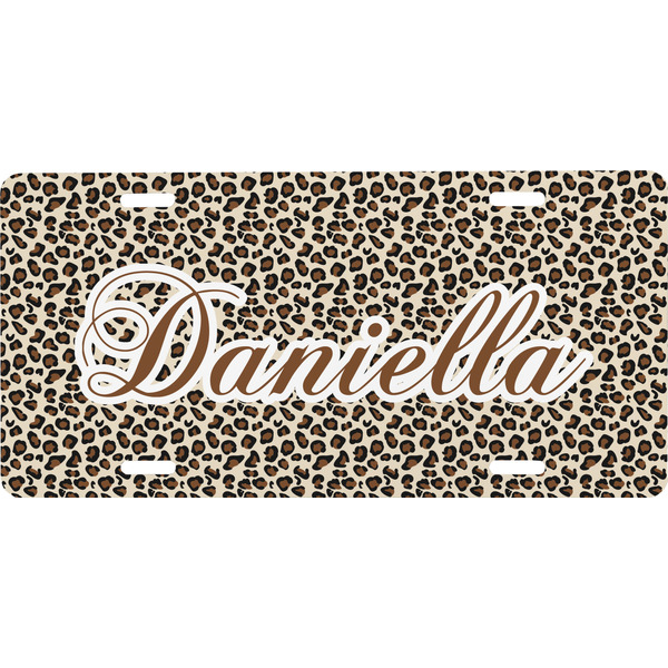 Custom Leopard Print Front License Plate (Personalized)