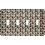 Leopard Print Light Switch Cover (4 Toggle Plate)